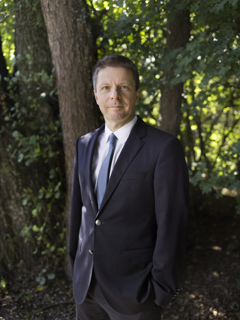 Martin Baeumle, GLP Parteipraesident, aufgenommen in Duebendorf am 26. August 2015. (KEYSTONE/Gaetan Bally)