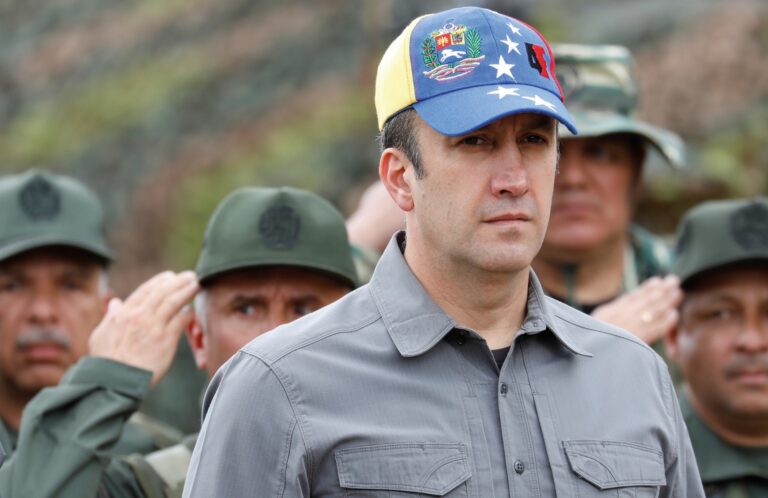 Venezuela's Vice President Tareck El Aissami takes part in a military exercise at Fuerte Tiuna military base in Caracas