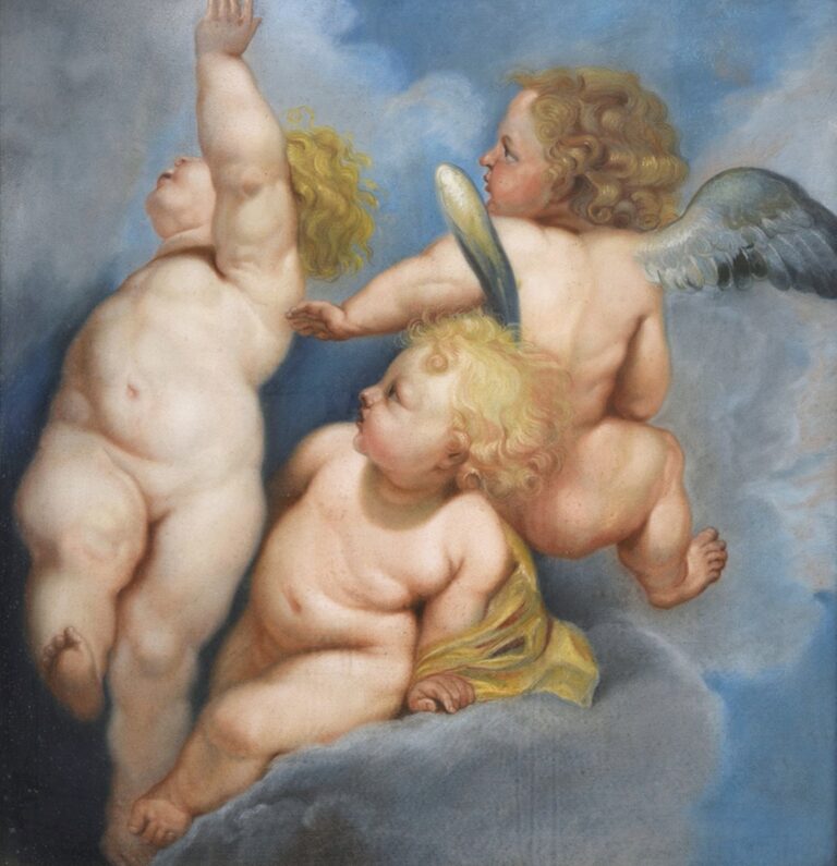 (Peter Paul Rubens – Three Angels Hovering 1577-1640 Antwerp, Museum of Fine Arts Budapest)