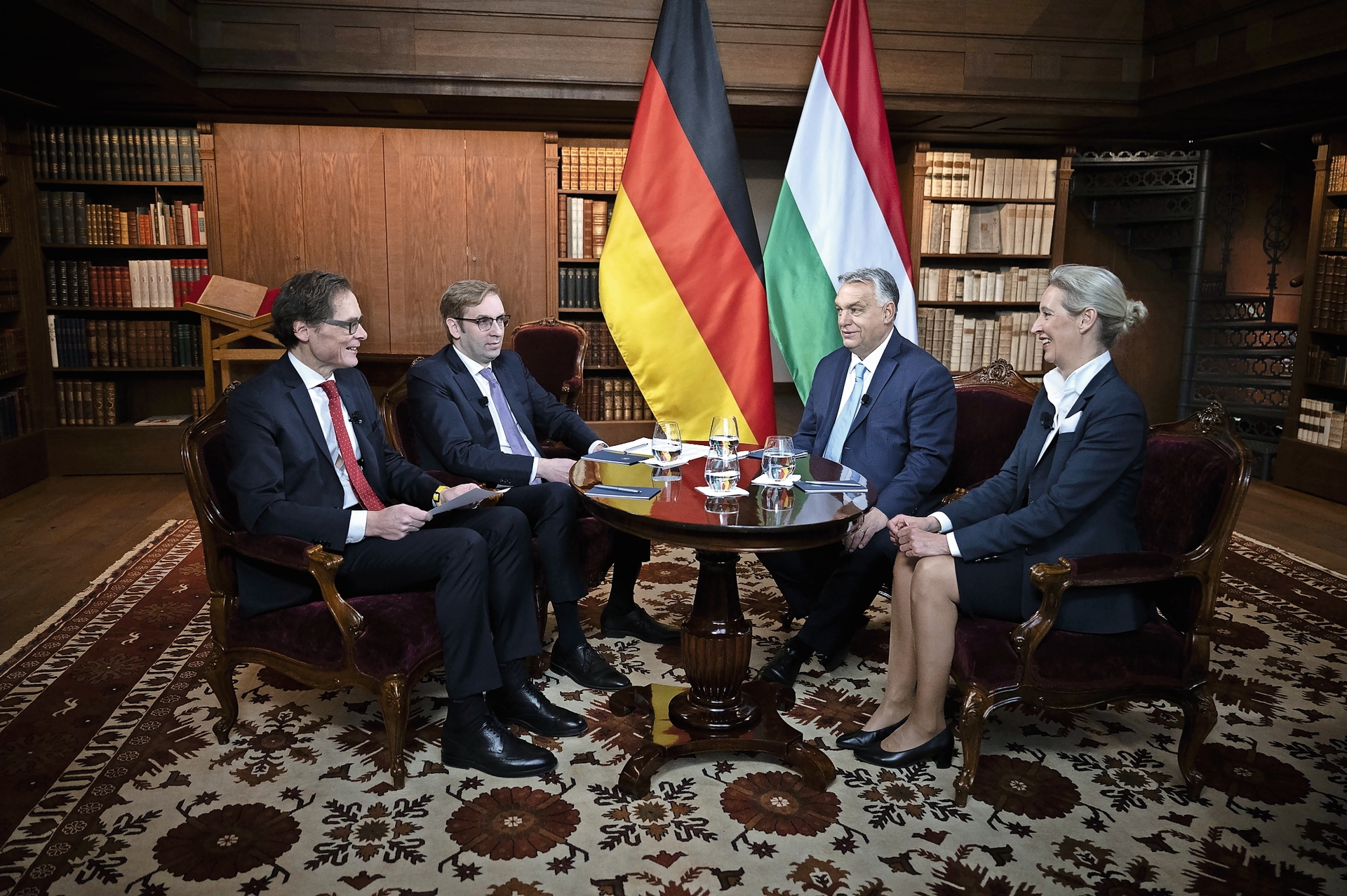 HUNGARIAN PM ORBAN MEETS AFD PARTY LEADER WEIDEL BUDAPEST