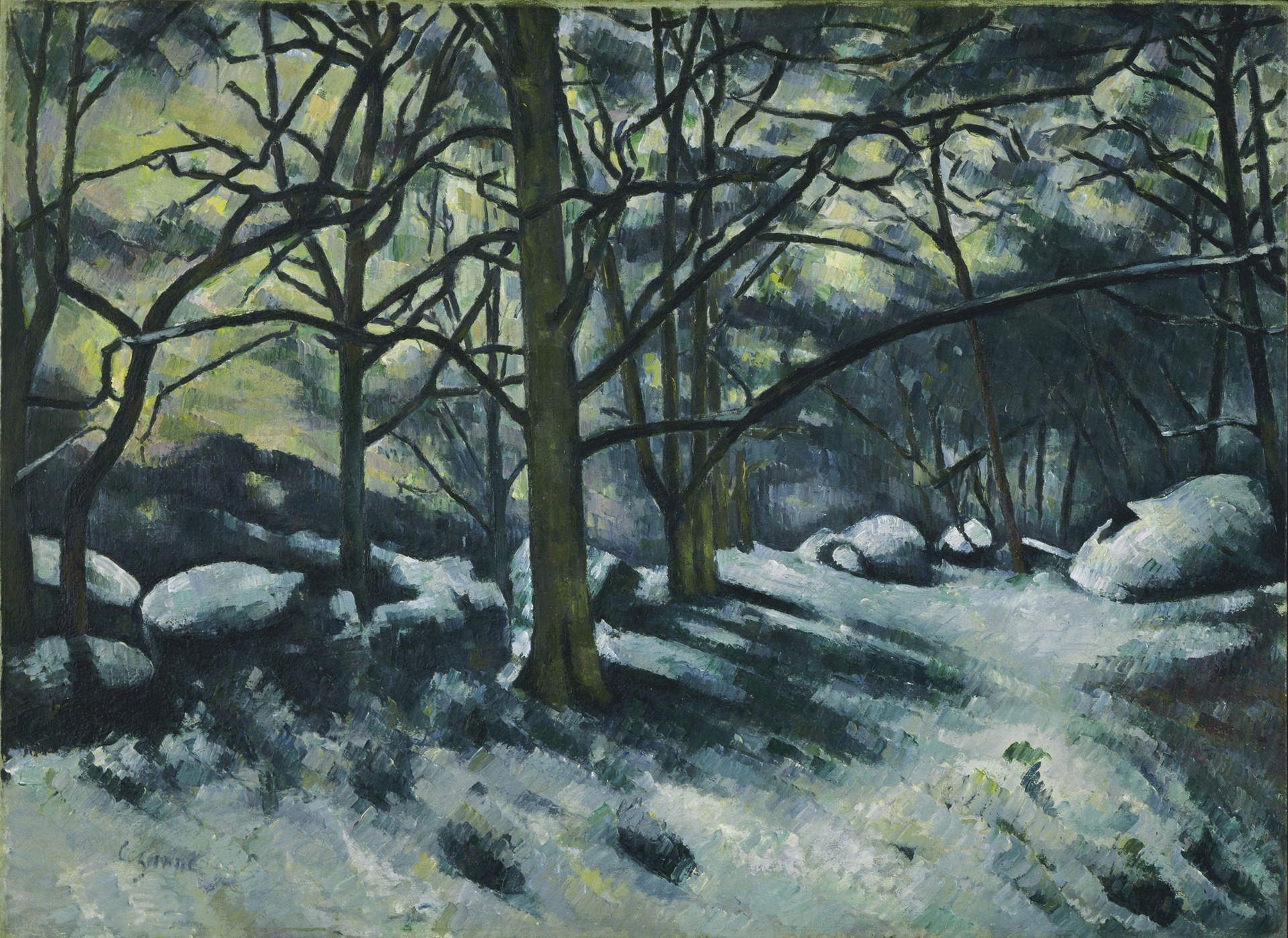 Paul Cézanne mochte den Winter nicht, seine Kälte und seinen Schnee. Und so malte er die Landschaft, indem er Fotografien als Vorlage nahm, und kehrte dem Schnee des Winters für alle Zeit den Rücken