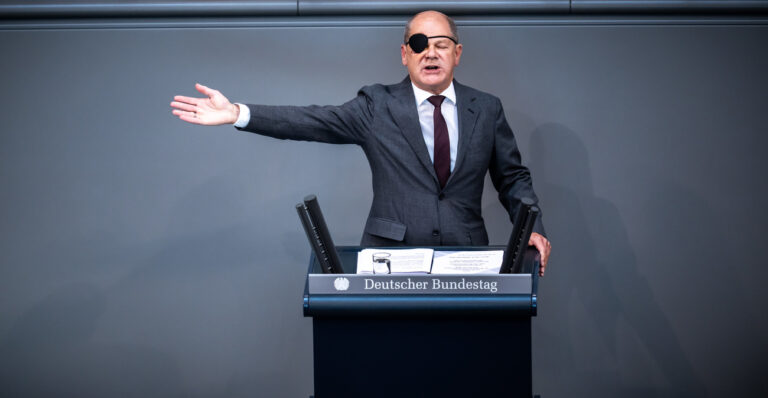 dpatopbilder - 06.09.2023, Berlin: Bundeskanzler Olaf Scholz (SPD), nimmt an der Generaldebatte des Bundestags teil. Die Generalaussprache nimmt bei der Haushaltsdebatte des Bundestags die aktuellen Themen der Politik der Bundesregierung auf. Foto: Michael Kappeler/dpa +++ dpa-Bildfunk +++ (KEYSTONE/DPA/Michael Kappeler)