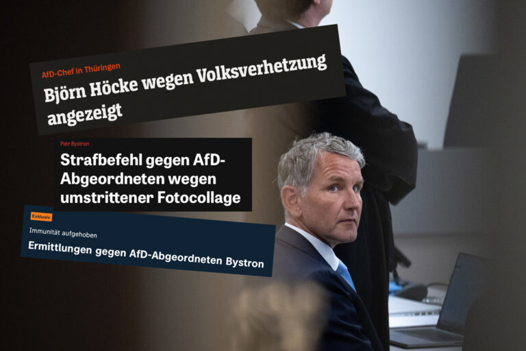 Show-Anzeigen gegen die AfD: Immer häufiger kommt es in Deutschland zum politischen Missbrauch der Justiz. Die Medien freuen sich über Schlagzeilen wie: «Strafanzeige gegen Höcke»