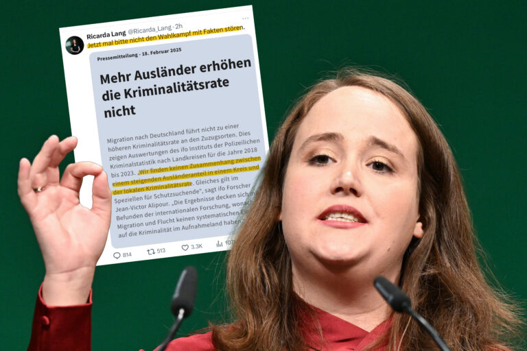 Ricarda Lang ist hochzufrieden mit der Studie «Mehr Ausländer erhöhen die Kriminalitäts-Rate nicht». Doch stimmt das auch?