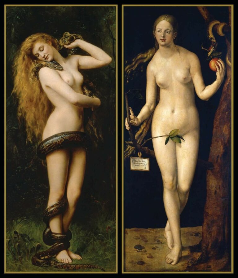 Bilder: Lillith (John Collier); Eva (Albrecht Dürrer)