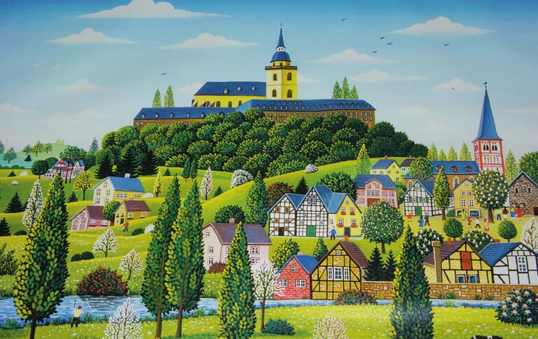 Naive painting by Josef Hawle, Siegburg